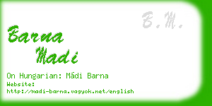 barna madi business card